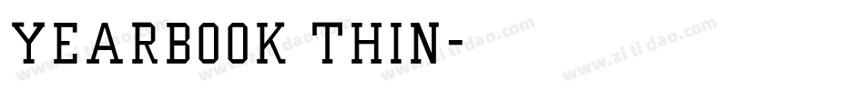 Yearbook Thin字体转换
